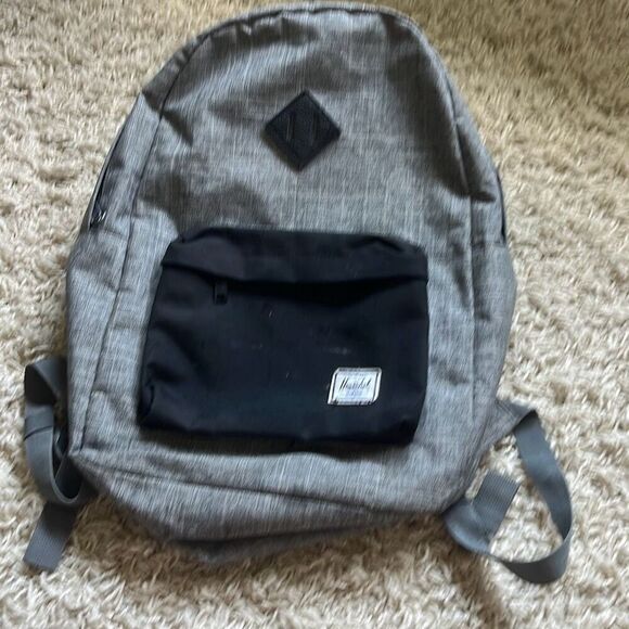 Herschel Classic Mid Volume Heather Gray Backpack - Picture 1 of 15